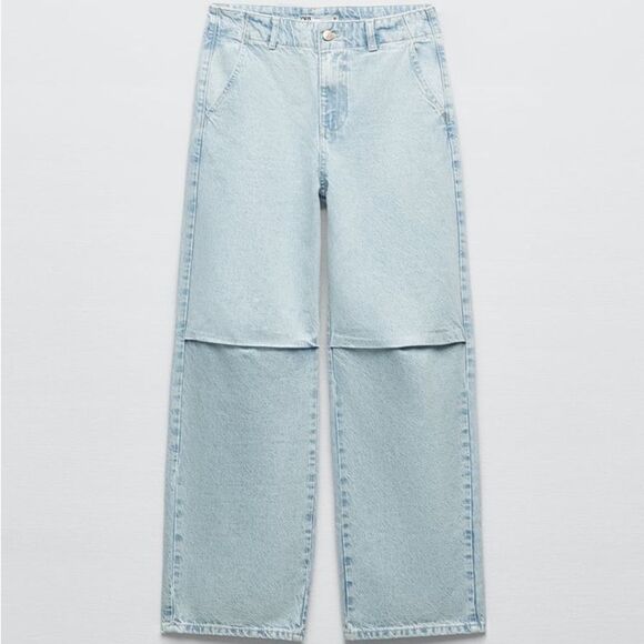 ZARA MID-RISE Z1975 BALLOON JEANS - Picture 11 of 12
